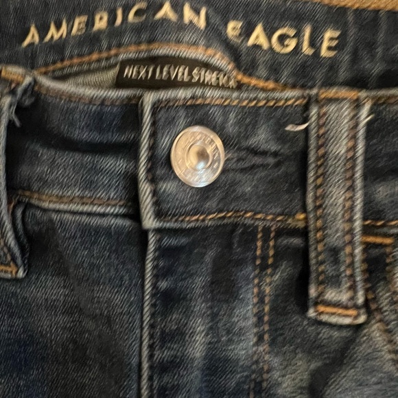 AEO Next Level Stretch High Rise Blue Jean Jegging  Size 0, Short. Rise 9”. - Picture 6 of 14